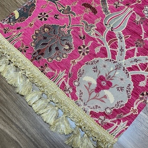 Fuchsie Tulip Muster Mini Türkisch Couchtischdecke Läufer, Haus Boho Hochzeit Orientalischen Tischläufer, Diner Tischläufer, RNR327