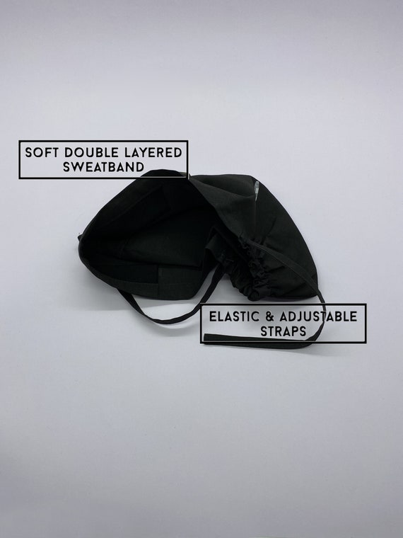 Scrub Cap, Black Scrub Hat Electrocardiogram Print Scrub Cap  display picture 3