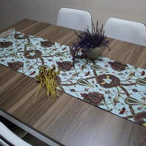 Türkis Türkische Tischdecke Läufer, Tulpe Design Floral Boho Tischläufer Für Hochzeit, Gold Tischdecke, Bettläufer, RNR160