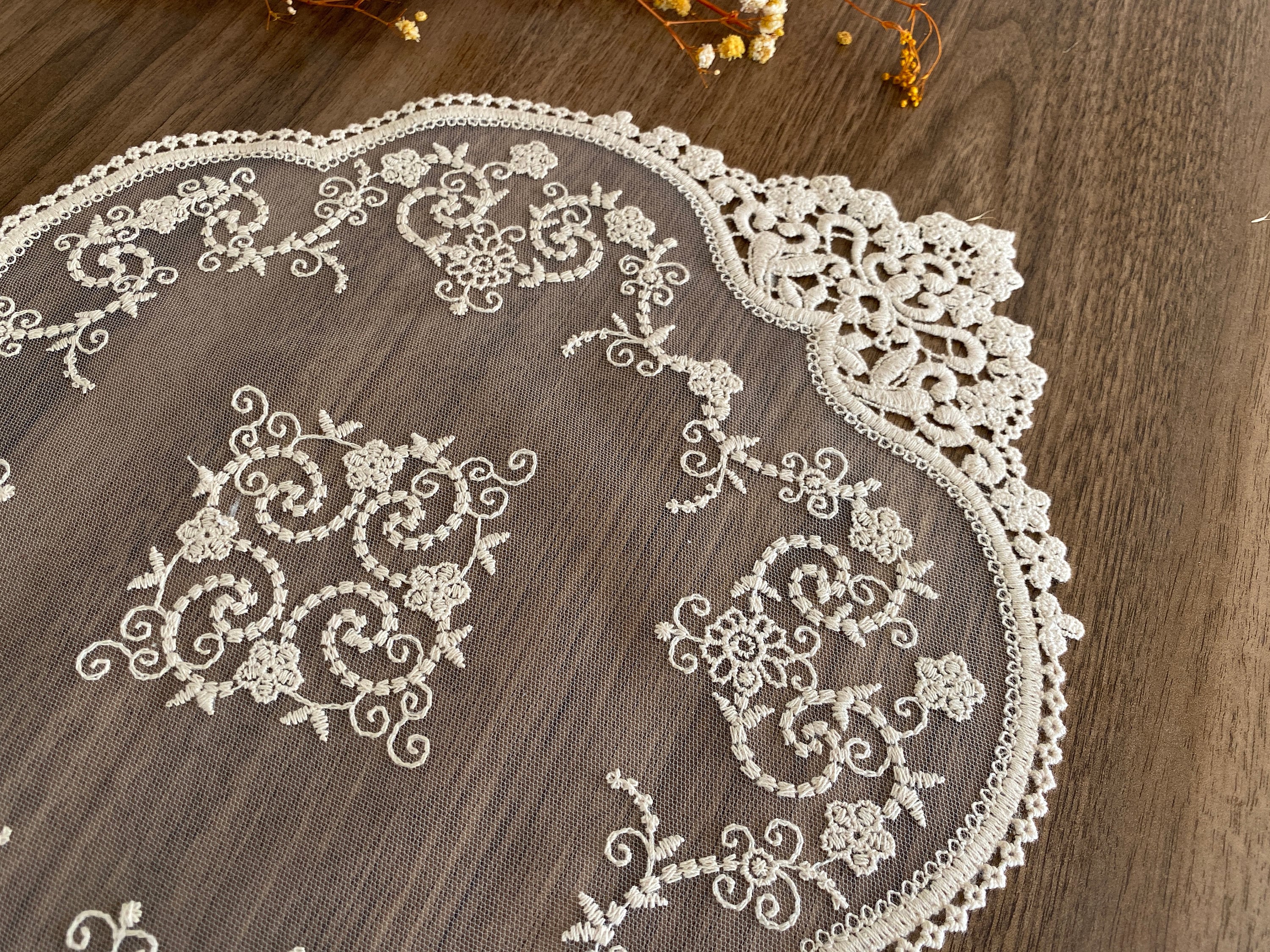 Cream Lace Doily Lace Table Mat Lace Doily Placemats Doily Etsy