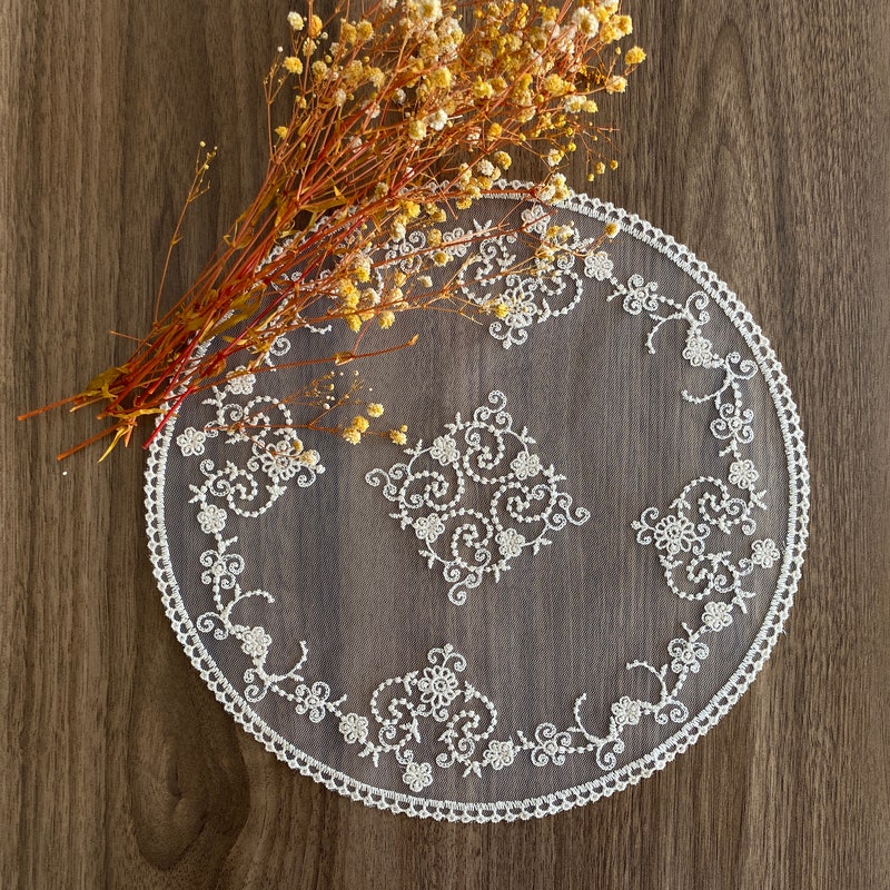 Round Lace Table Mat - Etsy