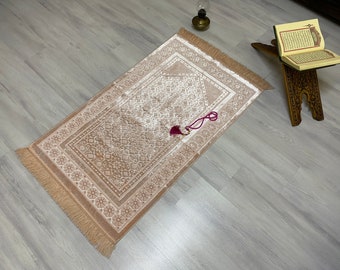 Soft Thick Pink Wedding Gift, Prayer Mat, Prayer Rug, Gebetsteppich, Islam Gift, Muslim Wedding Gift,  RNR518