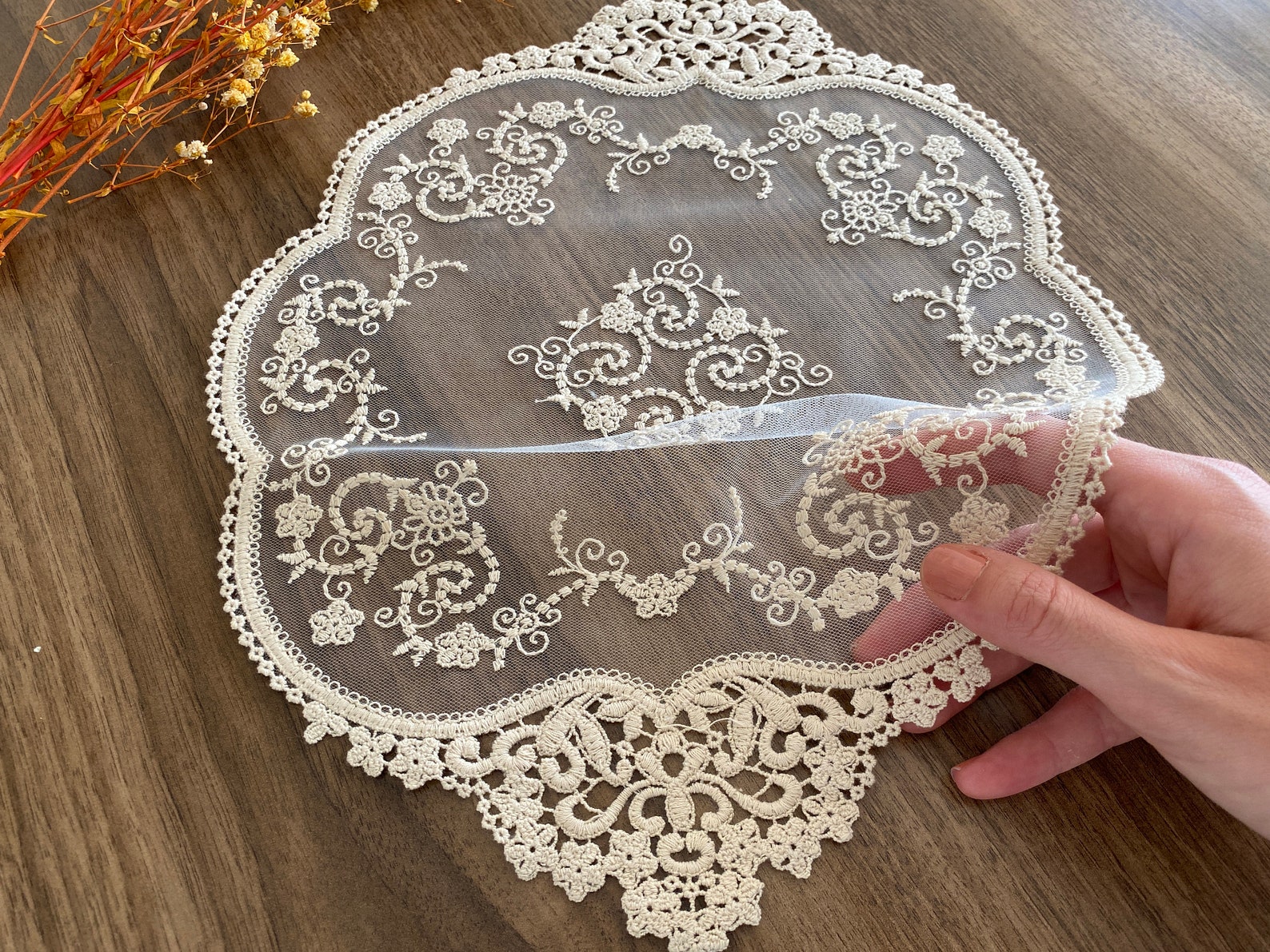 Cream Lace Doily Lace Table Mat Lace Doily Placemats Doily Etsy