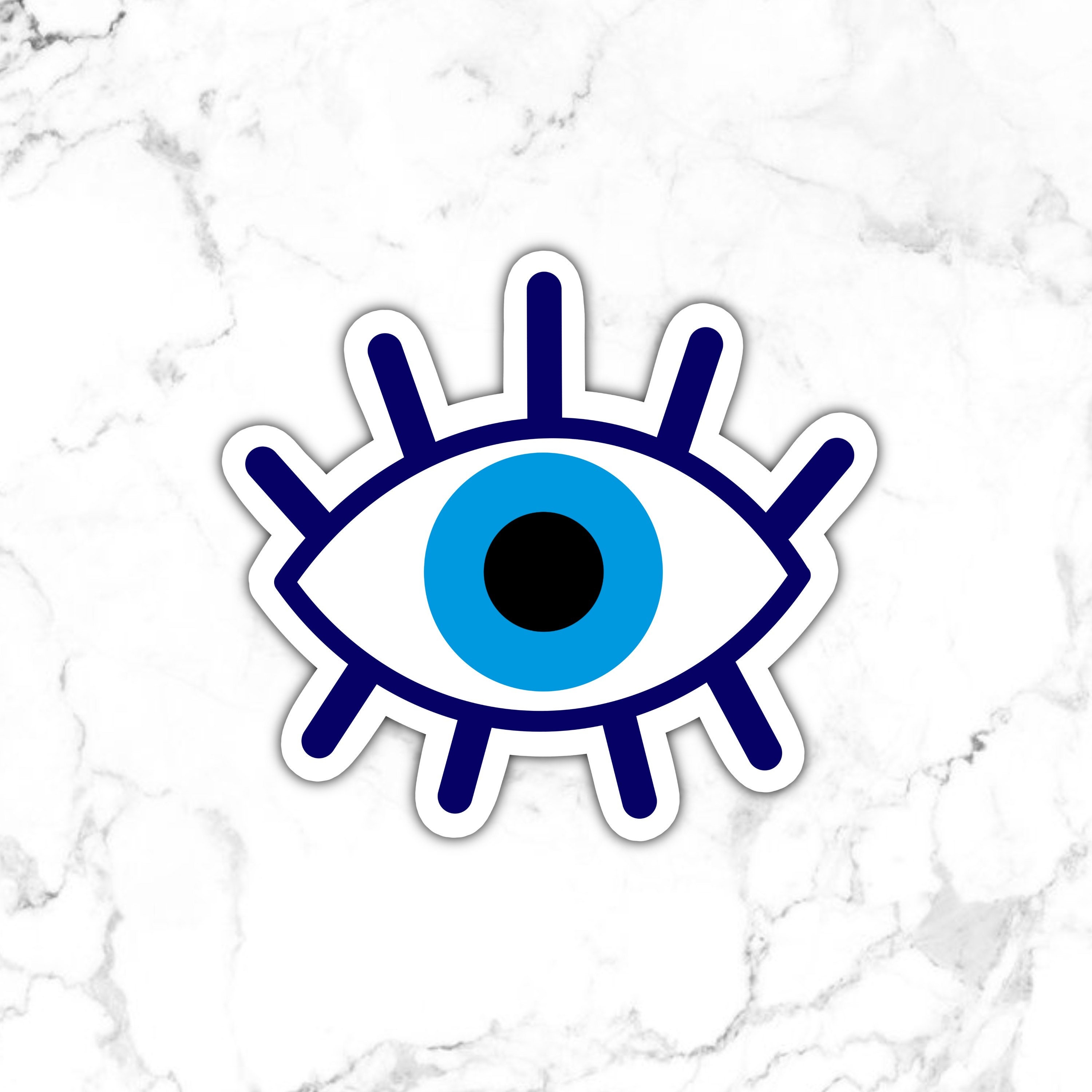 Evil eye sticker - blue