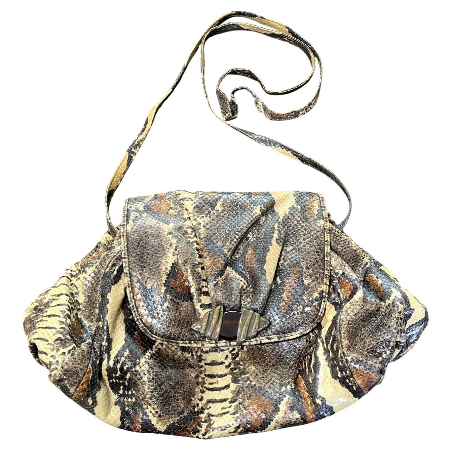 Sharif Vintage Bag with a Copper Gold Leather Rose. SUPER RARE Sharif Legacy Marbleized Quilted Leather Rose Crossbody | HSN main image 3