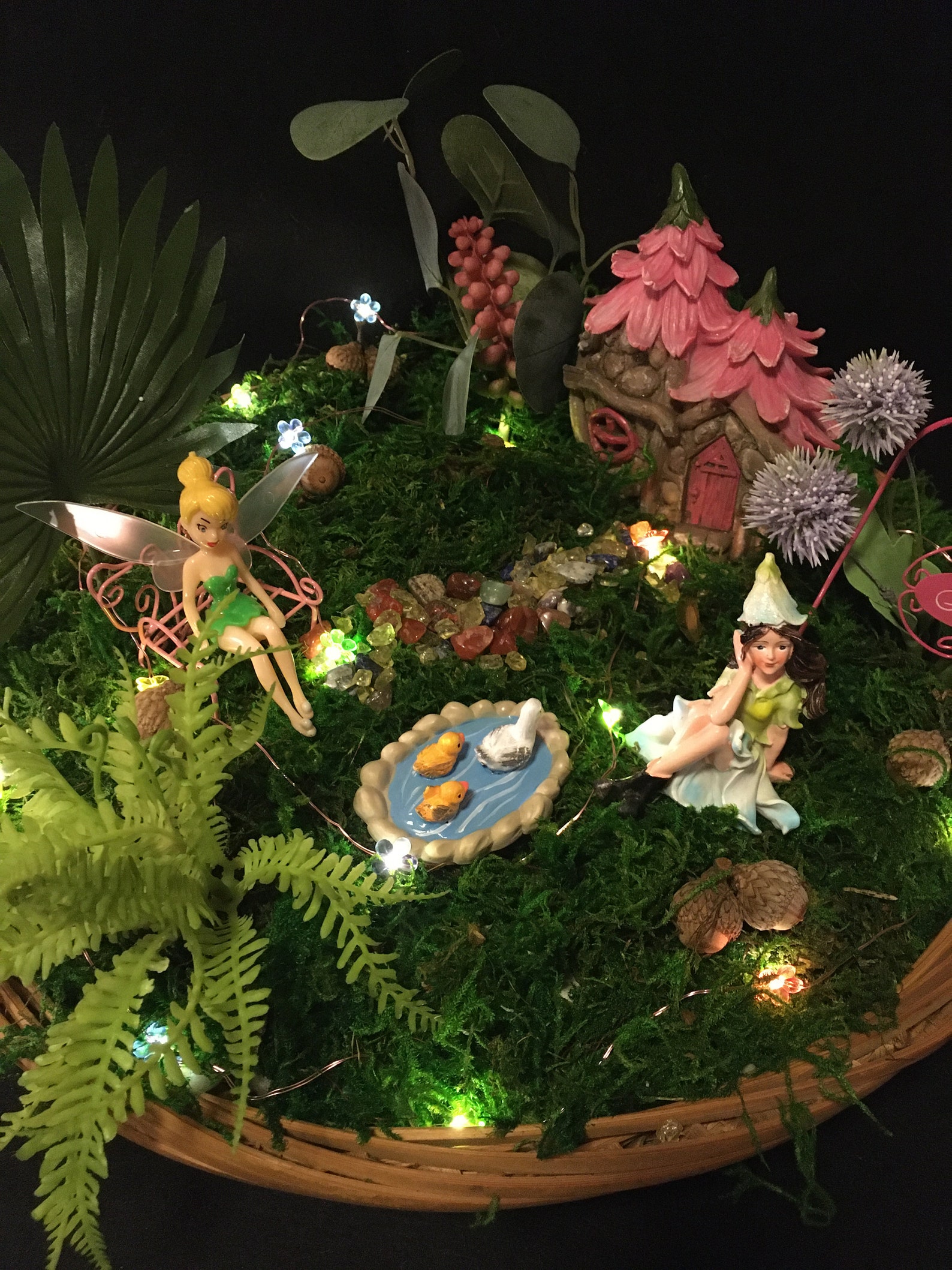 Large Lighted Fairy Gift Basket Etsy