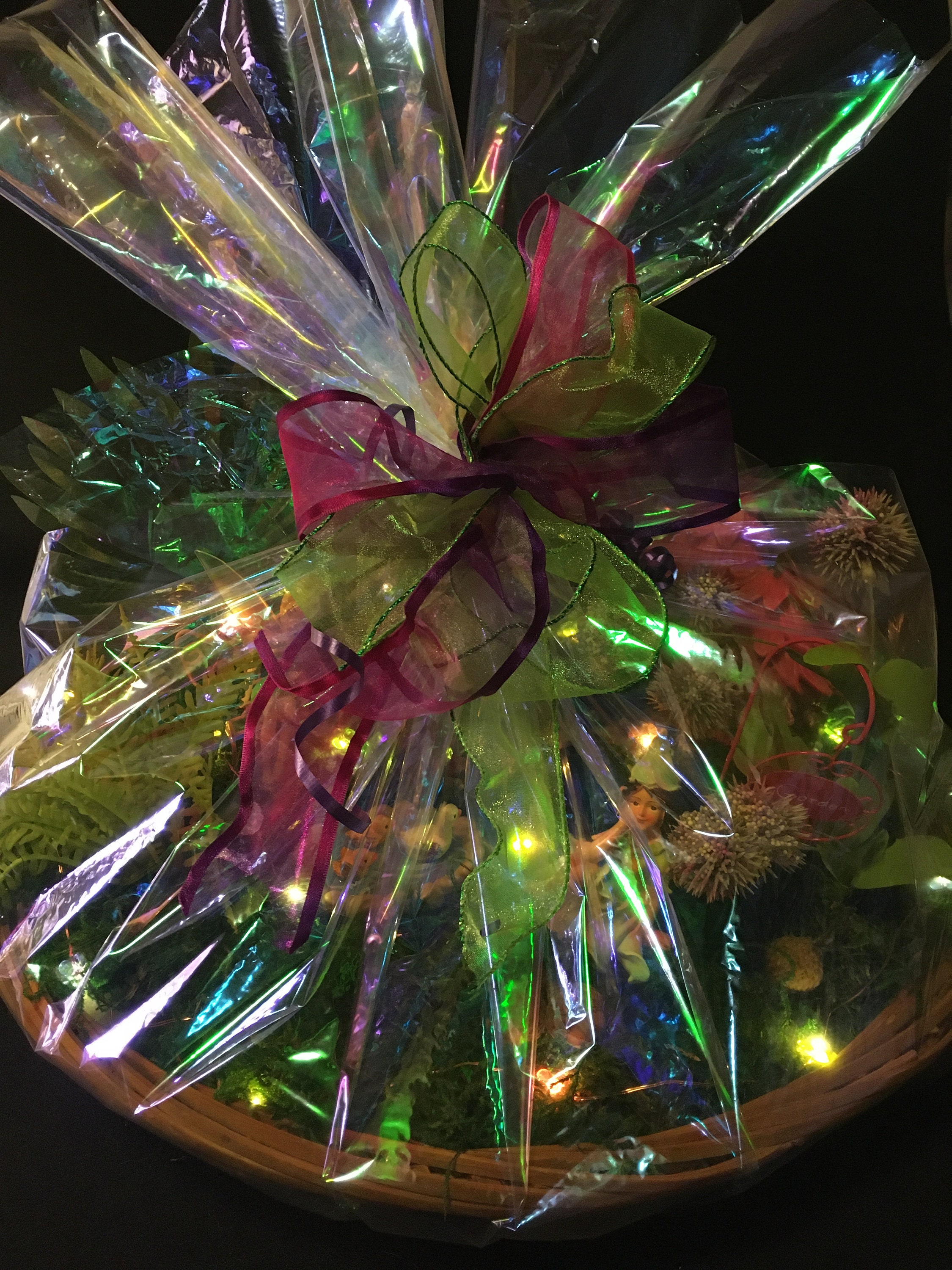 Large Lighted Fairy Gift Basket Etsy