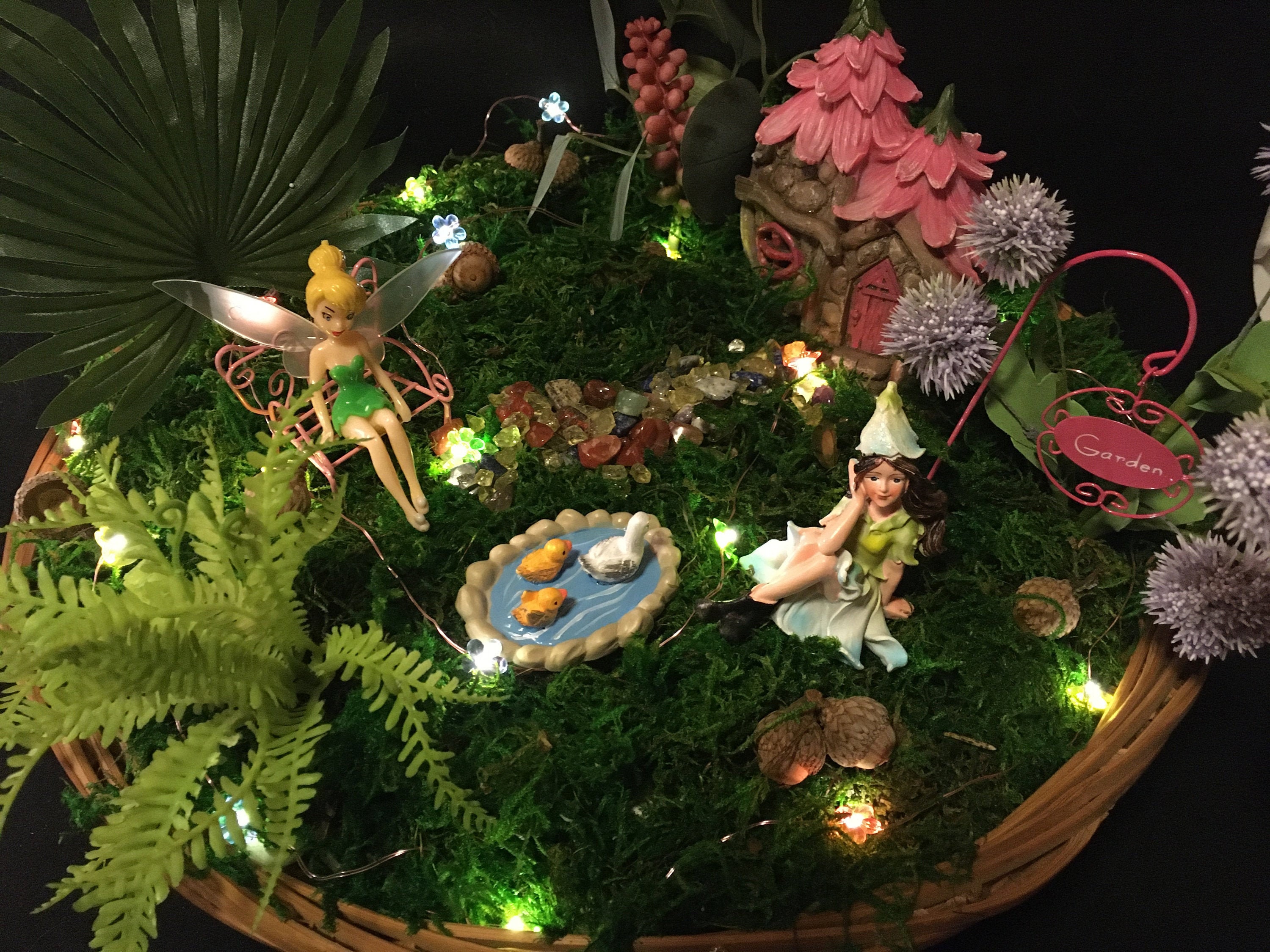 Large Lighted Fairy Gift Basket Etsy