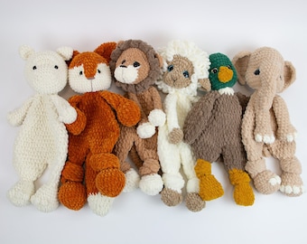 Doudou animaux Grands bébés animaux doudou animaux jouets pour bébés Premier jouet câlin pour bébé Animaux au crochet Doudou au crochet