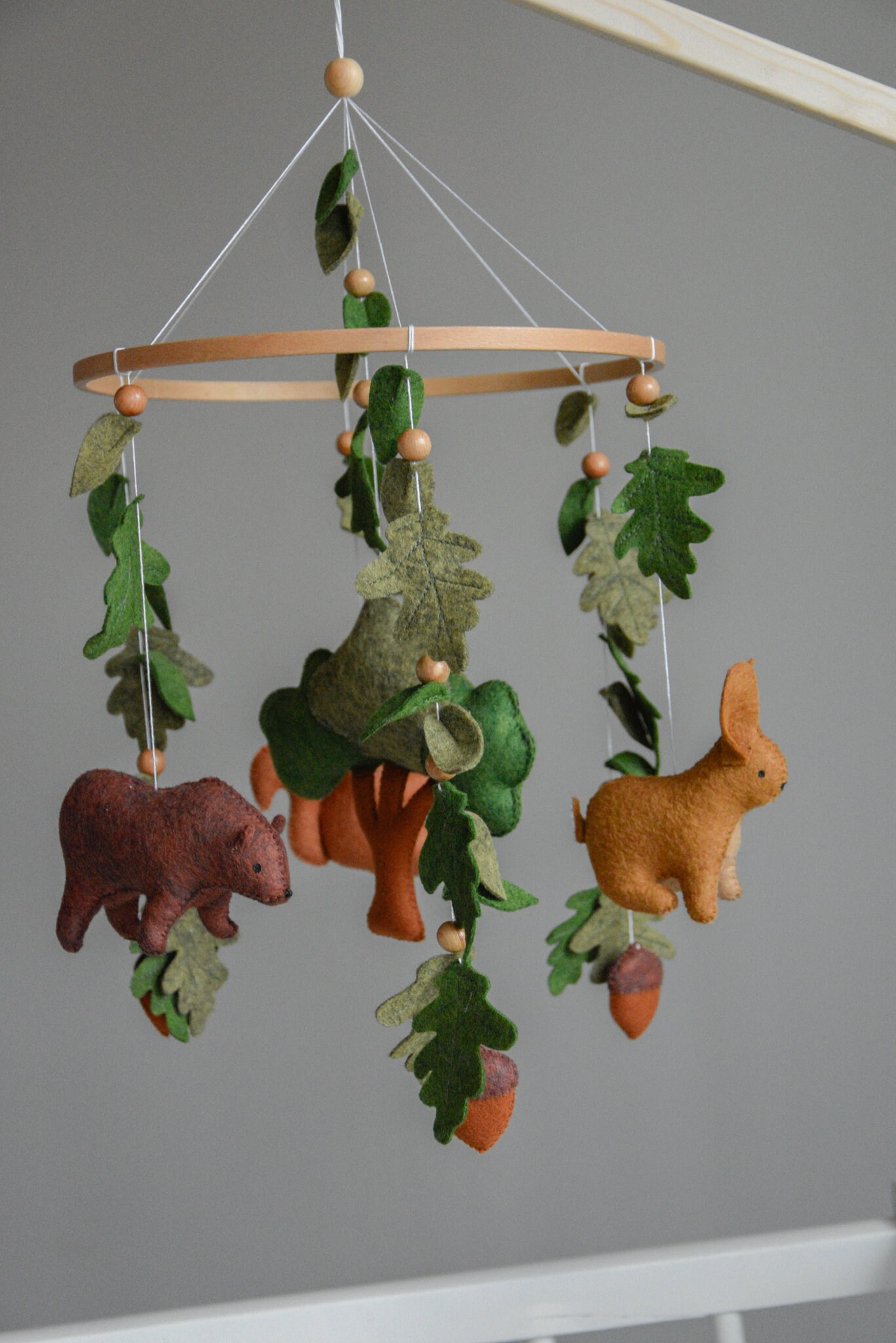 Baby mobile woodland mobile Nursery mobile woodland realistic animals Crib mobile baby girl mobile baby mobile boy hanging mobile