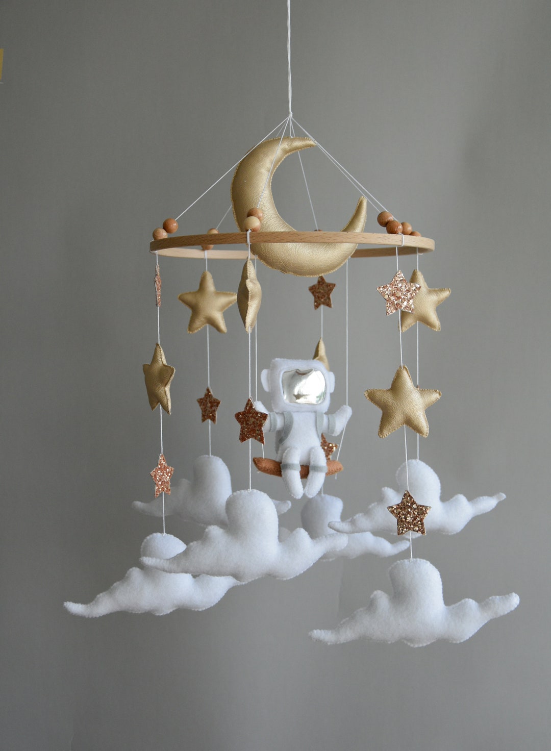 Astronaut Space Baby Mobile, Space Mobile, Space Baby Shower Gift, Baby