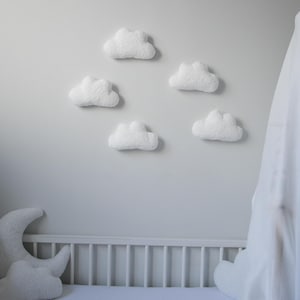 Boucle Clouds wall decoration, nursery wall decorations, Baby room cloud decor, baby shower gift for baby announcement
