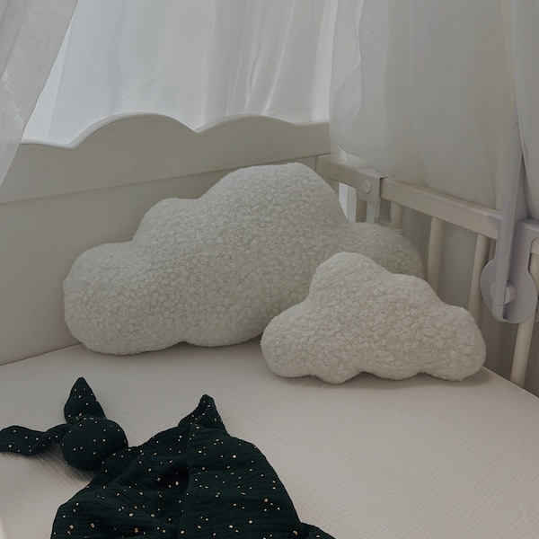 Set di cuscini Boucle Cloud, decorazione neutra per la cameretta dei bambini, cuscino Boucle Cloud, decorazione per la cameretta dei bambini, decorazione per la cameretta dei bambini, cuscini decorativi per la cameretta dei bambini