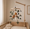 Forest-Themed Mushroom Baby crib Mobile, sage green nursery decor, baby shower gift for baby announcement product logo