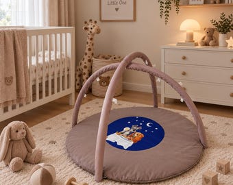 Custom Baby Play Mat | Personalised Nursery Playmat | 100% Cotton Washable Play Mat | Baby Activity Mat