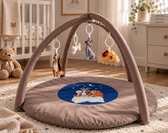 Custom Baby Play Mat | Personalised Nursery Playmat | 100% Cotton Washable Play Mat | Baby Activity Mat