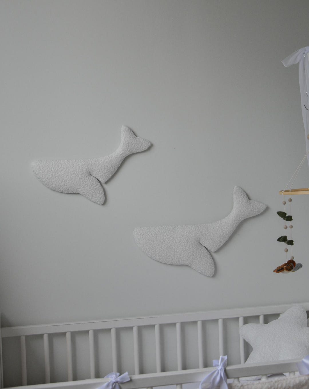 Boucle Whale Wall Decor, Kids Room Whale Wall Decor, Nursery Wall Decor ...