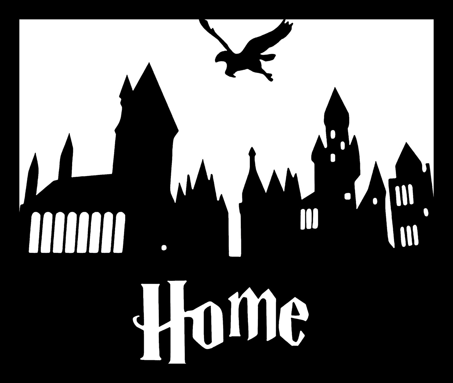 Hogwarts My Home Panel File Laser Cut File Laser Cut Etsy