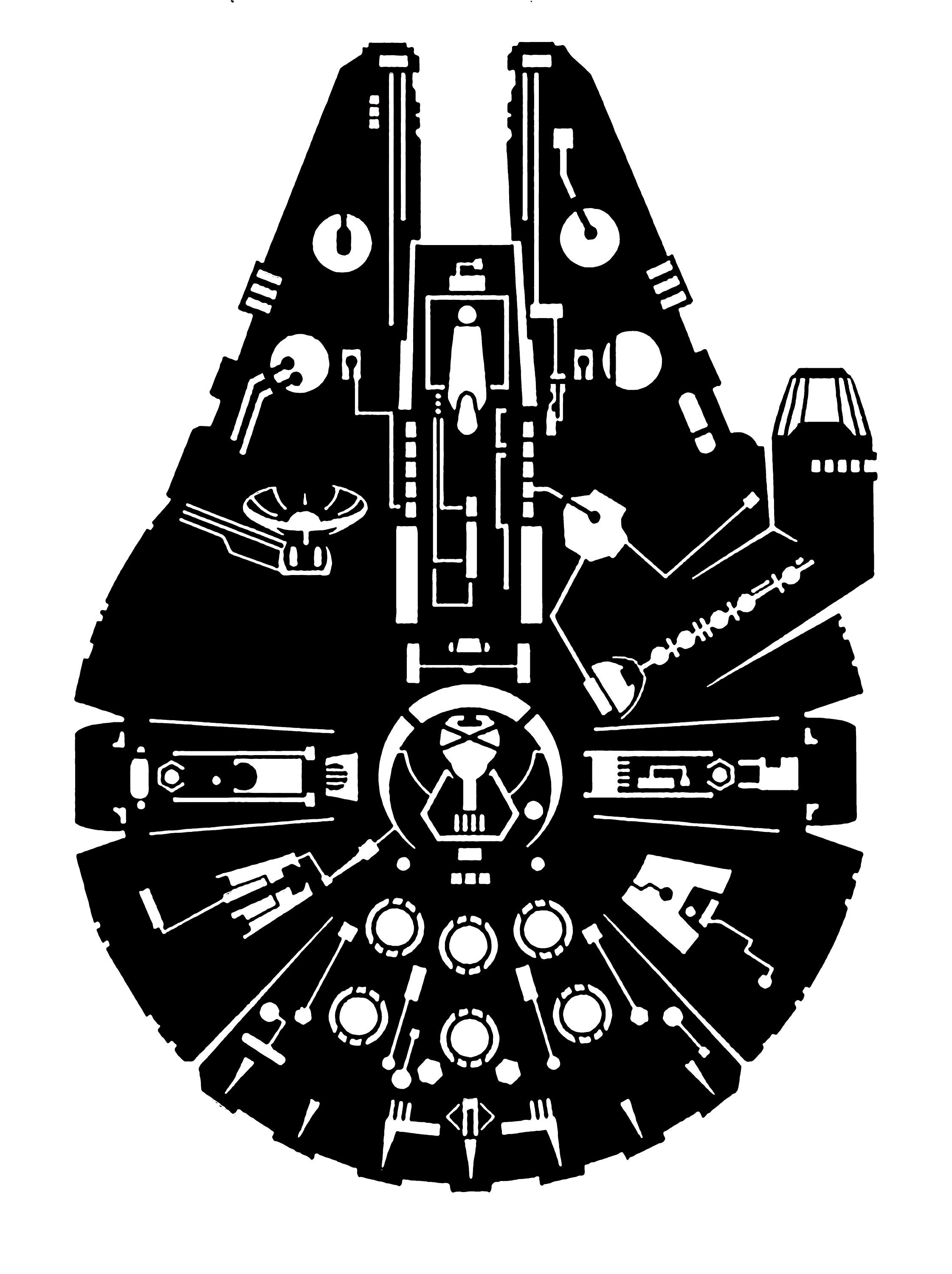 Millennium Falcon Panel File Laser Cut File Laser Cut Etsy