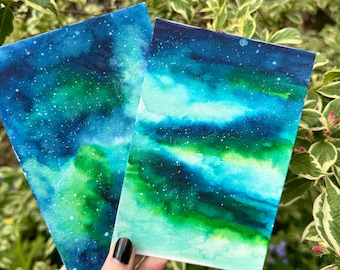Galaxy Sky Painting Postcard - Gift - Watercolour - Space - Handpainted - Abstract - Postcard Art