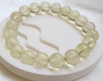 Yellow Crystal Bead Bracelet: Natural Gemstone, Lucky Charm
