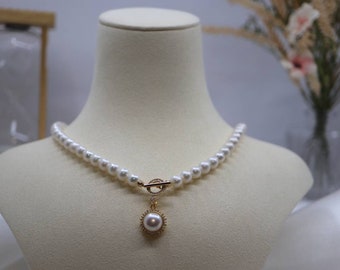 Pearl Necklace，Vintage Style Jewelry, Bridal Jewelry