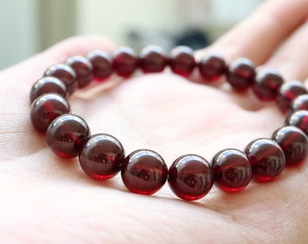 AAAAA Rhodolite Garnet Crystal Bracelet: Rose Mauve Gemstone, Premium Quality Garnet Crystal, Meditation Tools, Engery Crystal