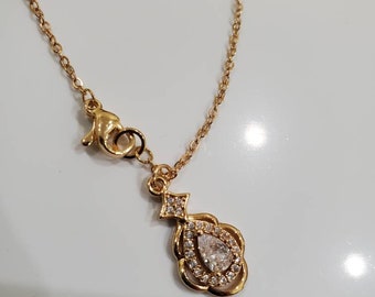 Gold Plated Vintage Pendant Necklace