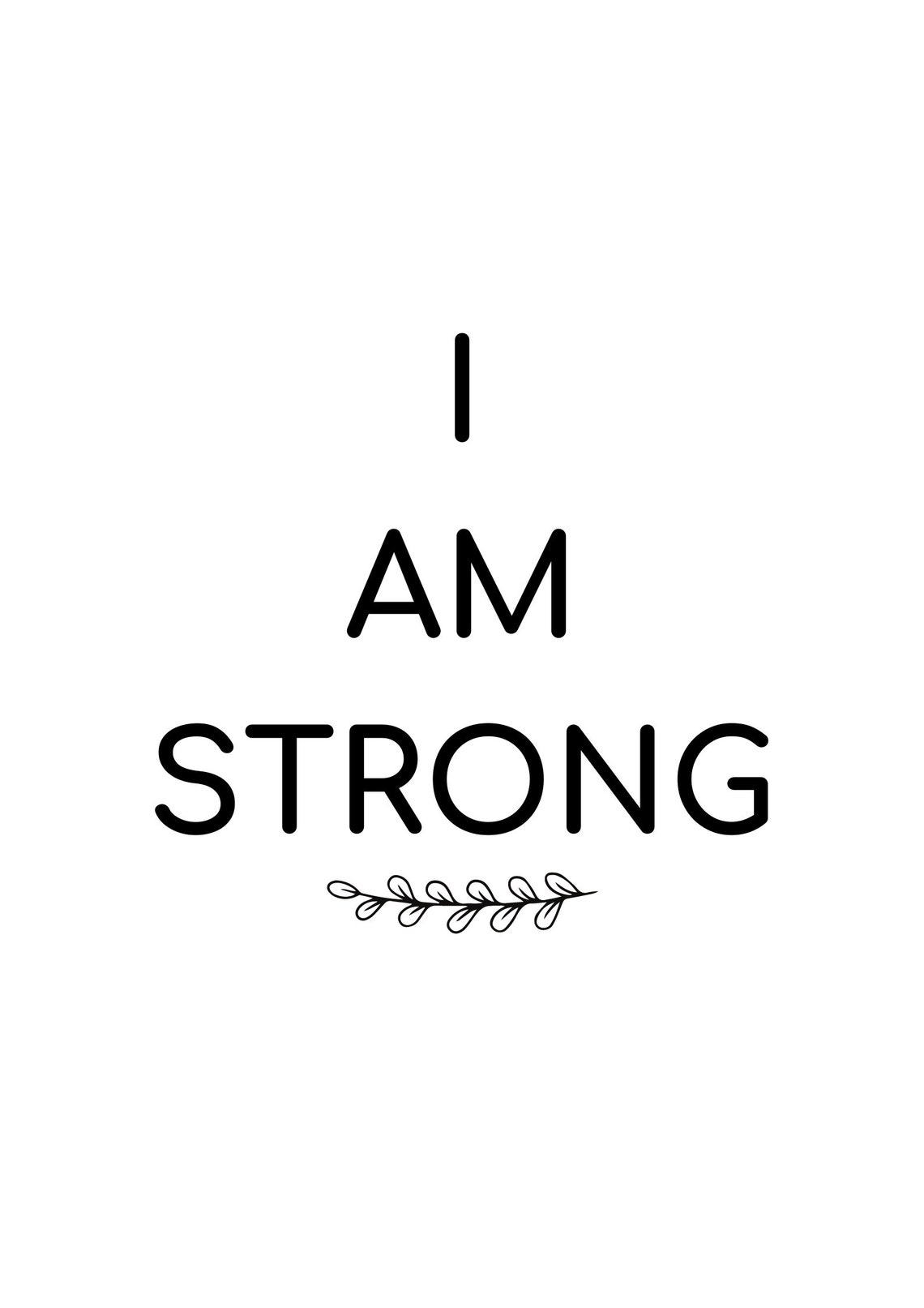 Motivational Prints I am brave I am strong I am enough | Etsy