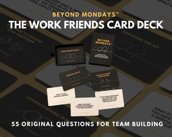 55 Team Building Conversation Cards | Icebreaker Deep Questions & Conversation Starters for Work | Virtual, Remote, Office Team Activities