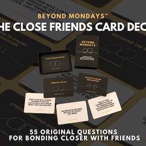 55 Deep Questions for Best Friends | Original Conversation Starter Cards to Strengthen Your Friendship | Perfect Gift for Close Friends