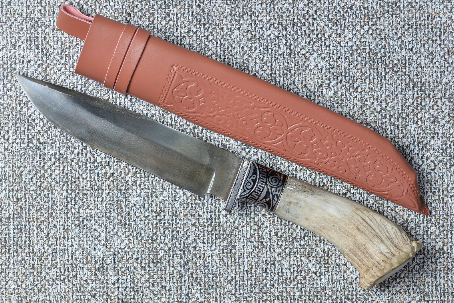 Exotic Wild Goat Horn Handle Knife with Sheath Sharp Etsy