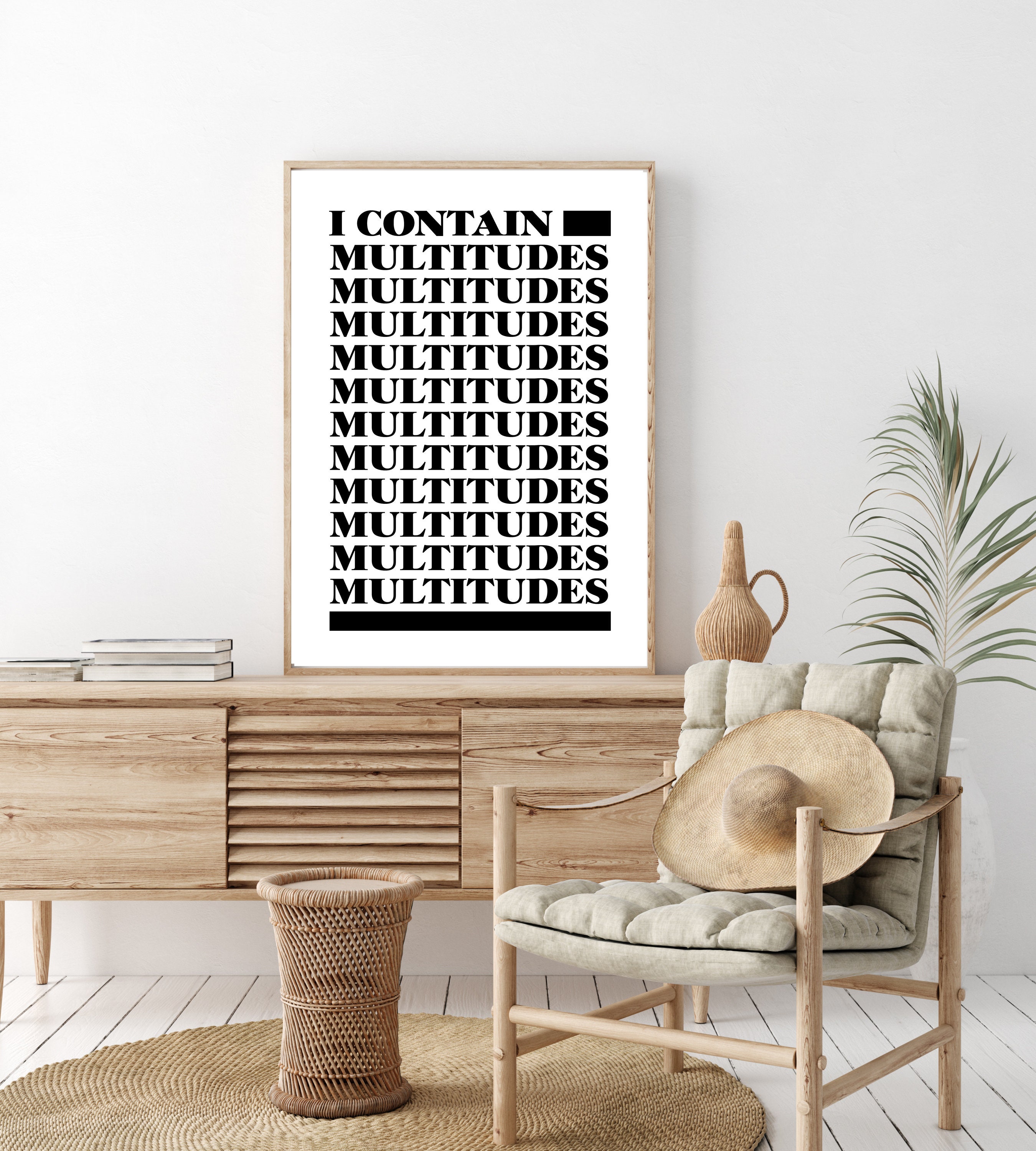 I Contain Multitudes Poster Walt Whitman Quote Song of - Etsy