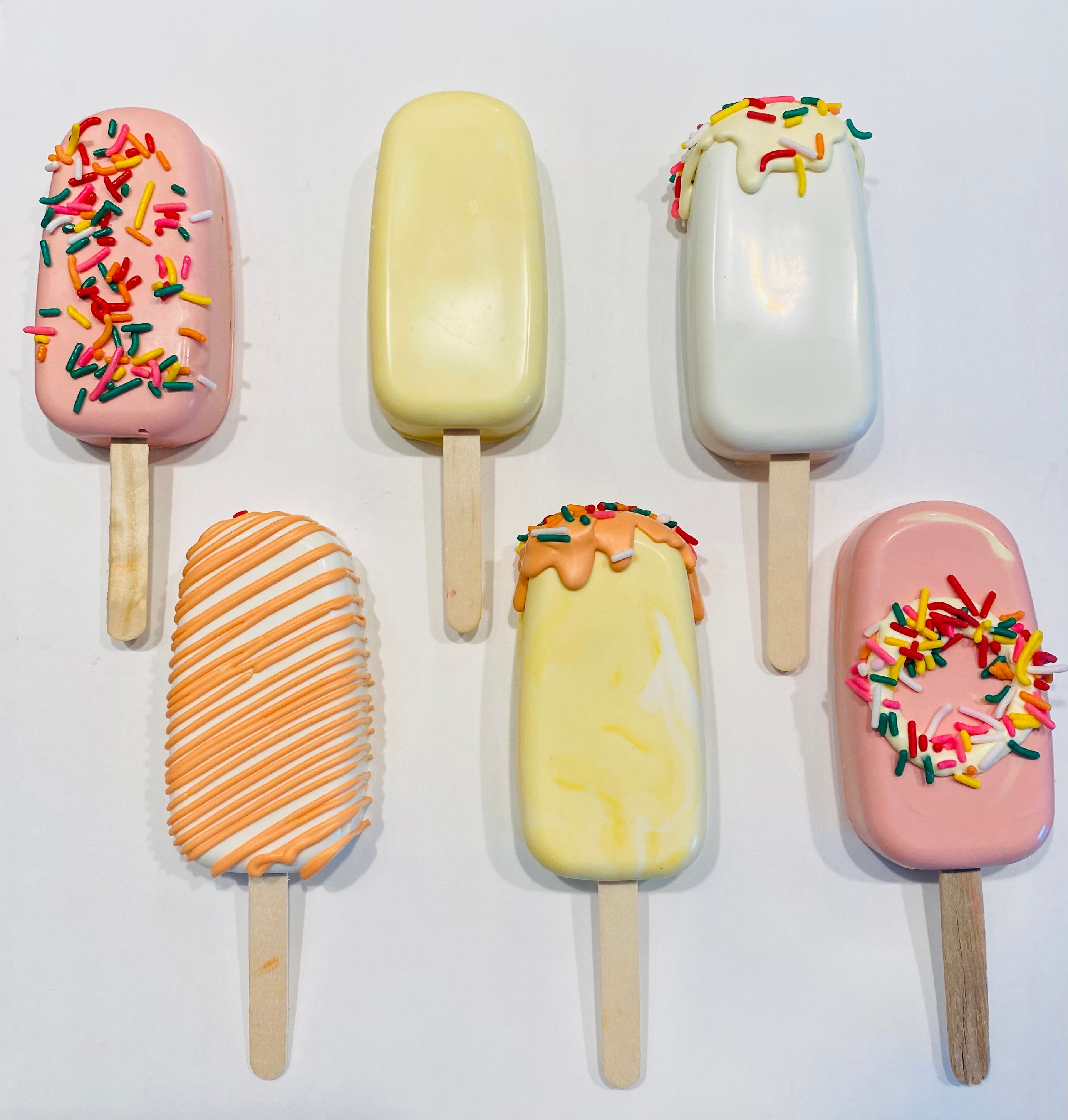 Rainbow Color Cakesicles Etsy