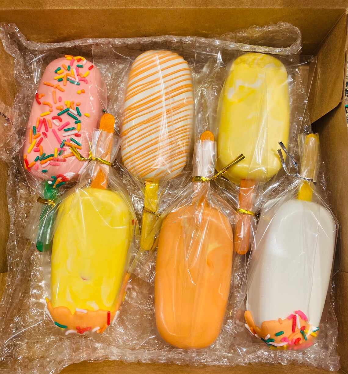 Rainbow Color Cakesicles Etsy