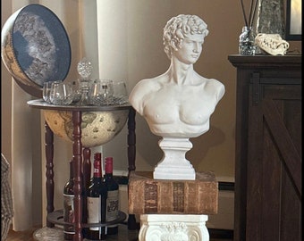 22 Inches Huge David Sculpture Statue, David Bust Statue, Bust, Large White Sculpture,Roman Sculpture Statues, Greek Bust Statue