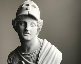 Large Athena Sculpture Statue,Athena bust Statue, Bust, white Sculpture 24 Inches, Roman Sculpture Statues, Greek Bust Statue,Garden Statues