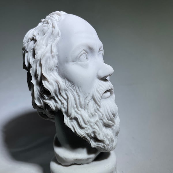 Greek Philosopher SOCRATES, Greek Statue Sculpture  ,5.90 inches - 14cm,Socrates bust,Gift for him