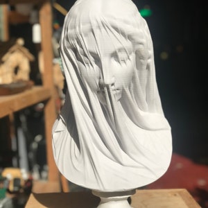 The Veiled Lady Statue 22 Inches ,Virgin Lady Statue Sculpture,Large Statue ,  22 Inches , White Statue