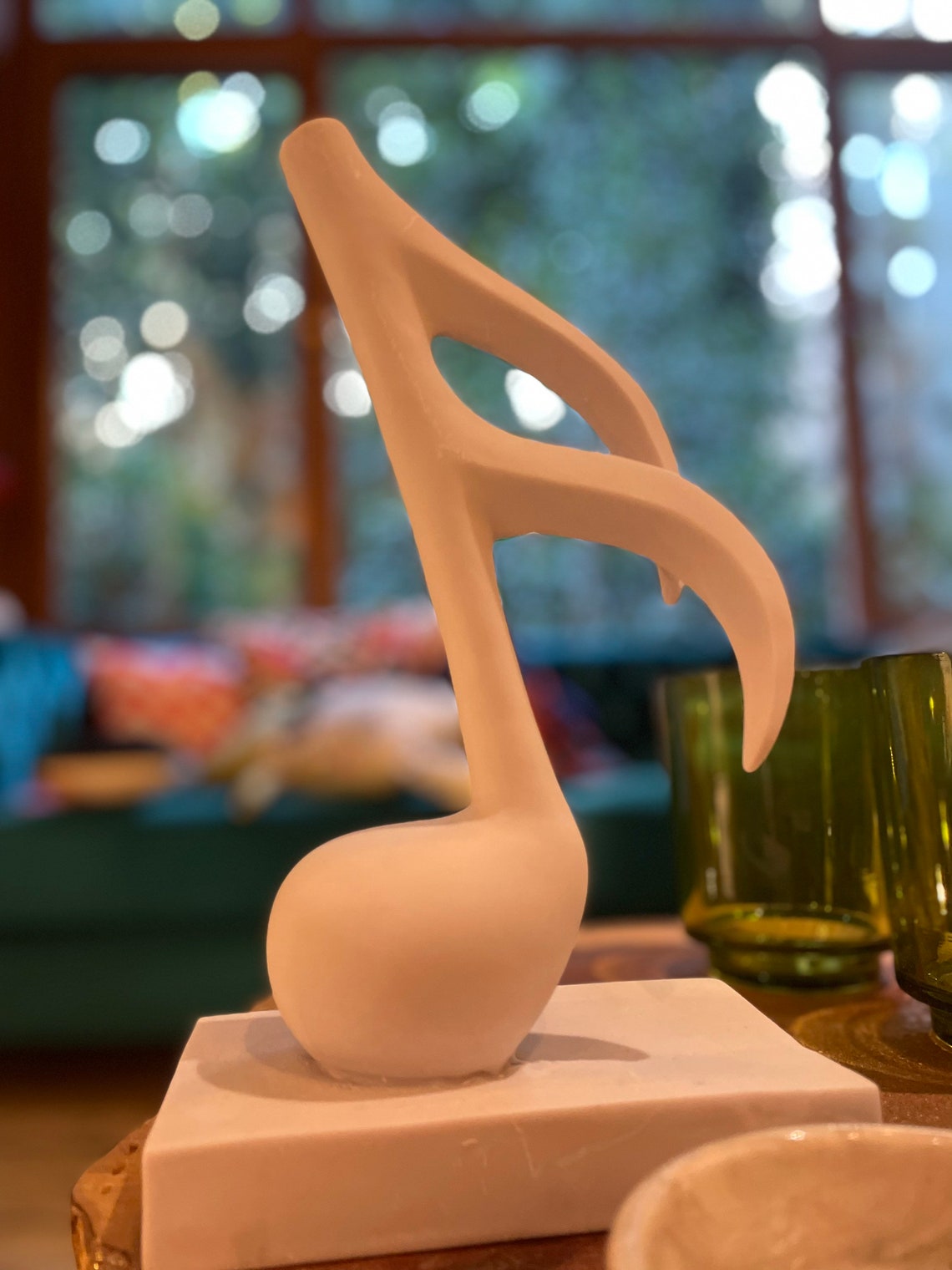 Large Musical Note Sculpture Statue 11 Inches Music Statue Etsy