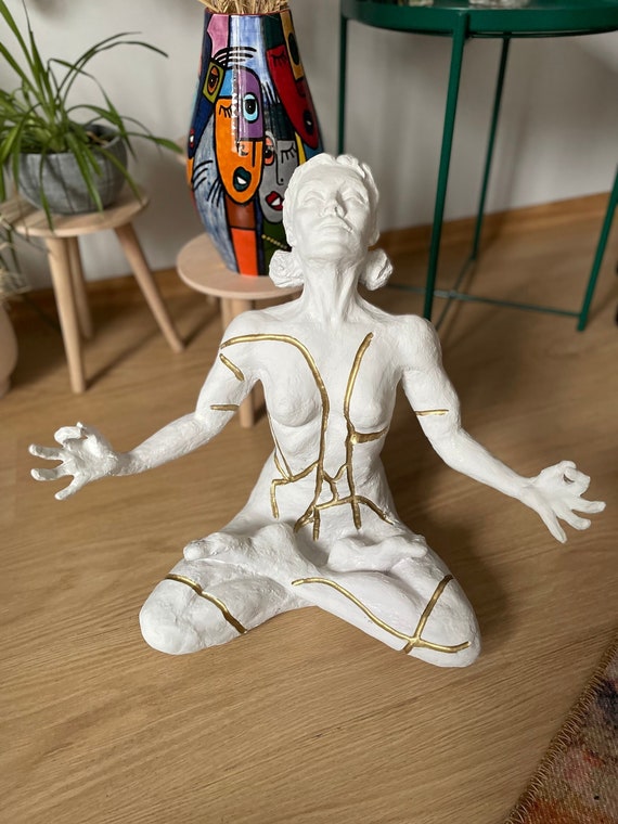 Yoga woman sale statue