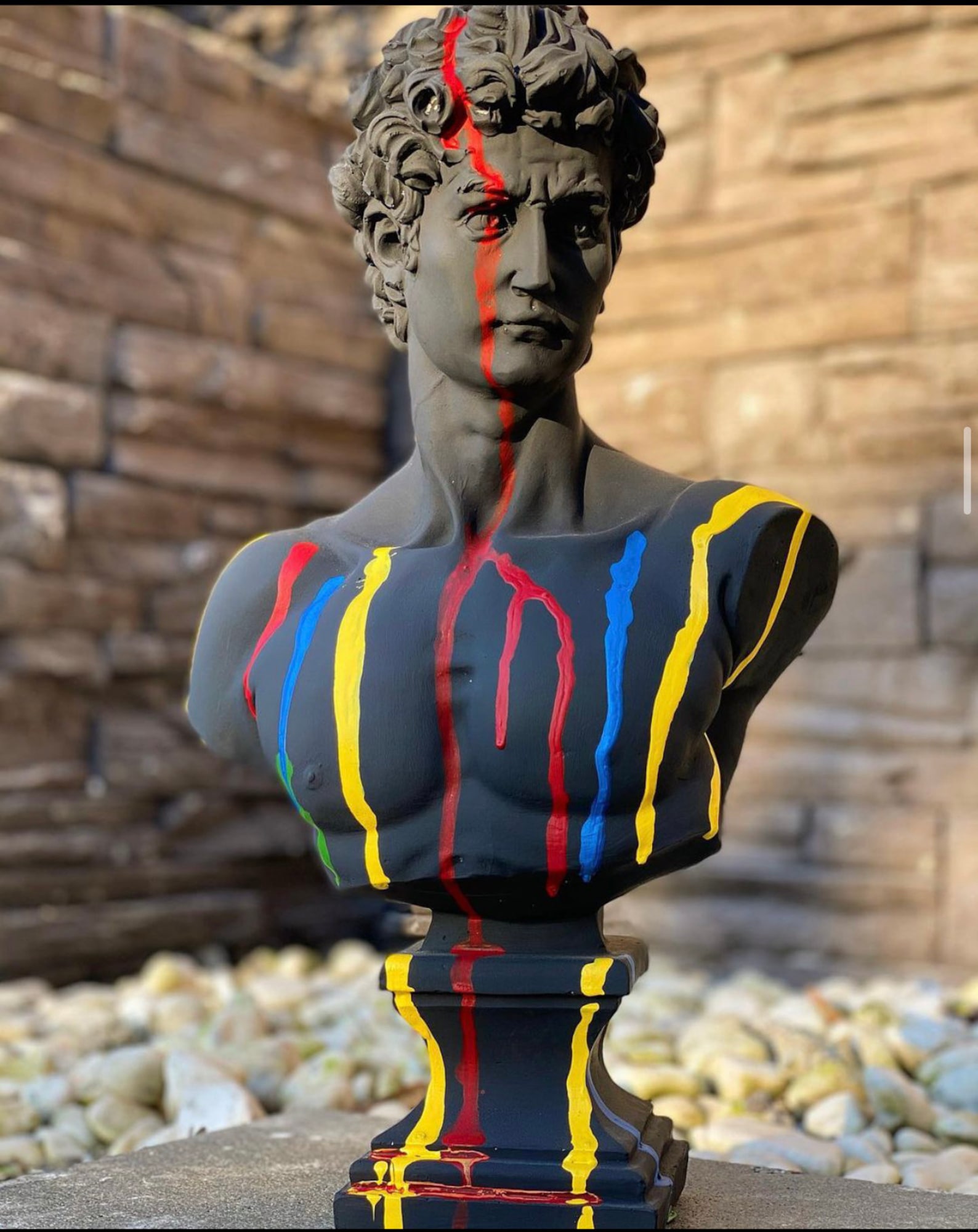 Large David Sculpture Statue David Bust Statue 17 İnches Etsy
