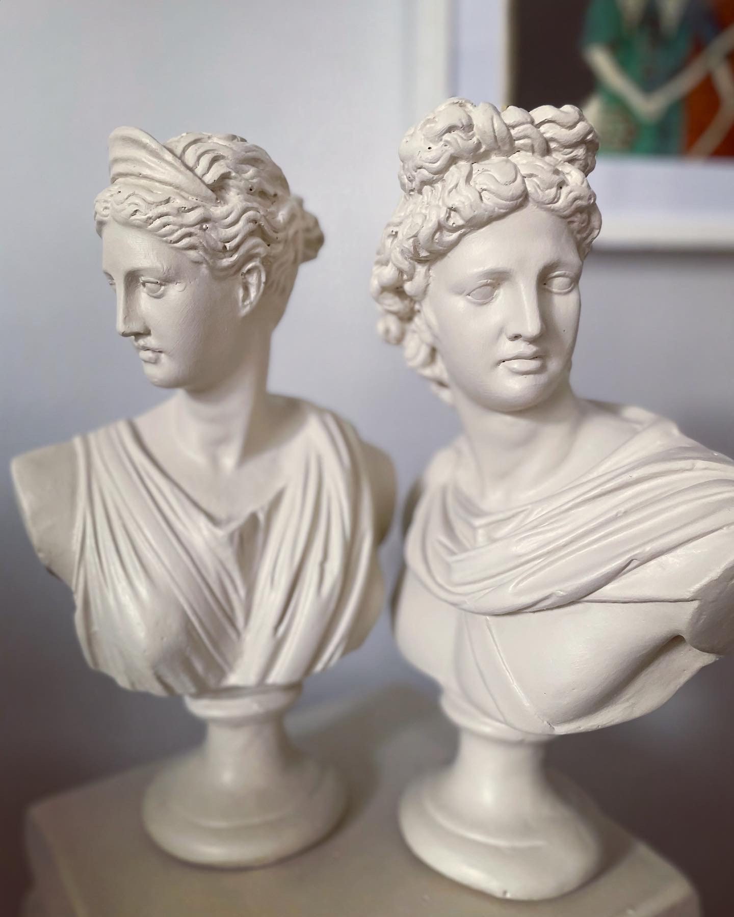 Large Artemis and Apollo Statues Sculptures 13 Inches2 Greek - Etsy