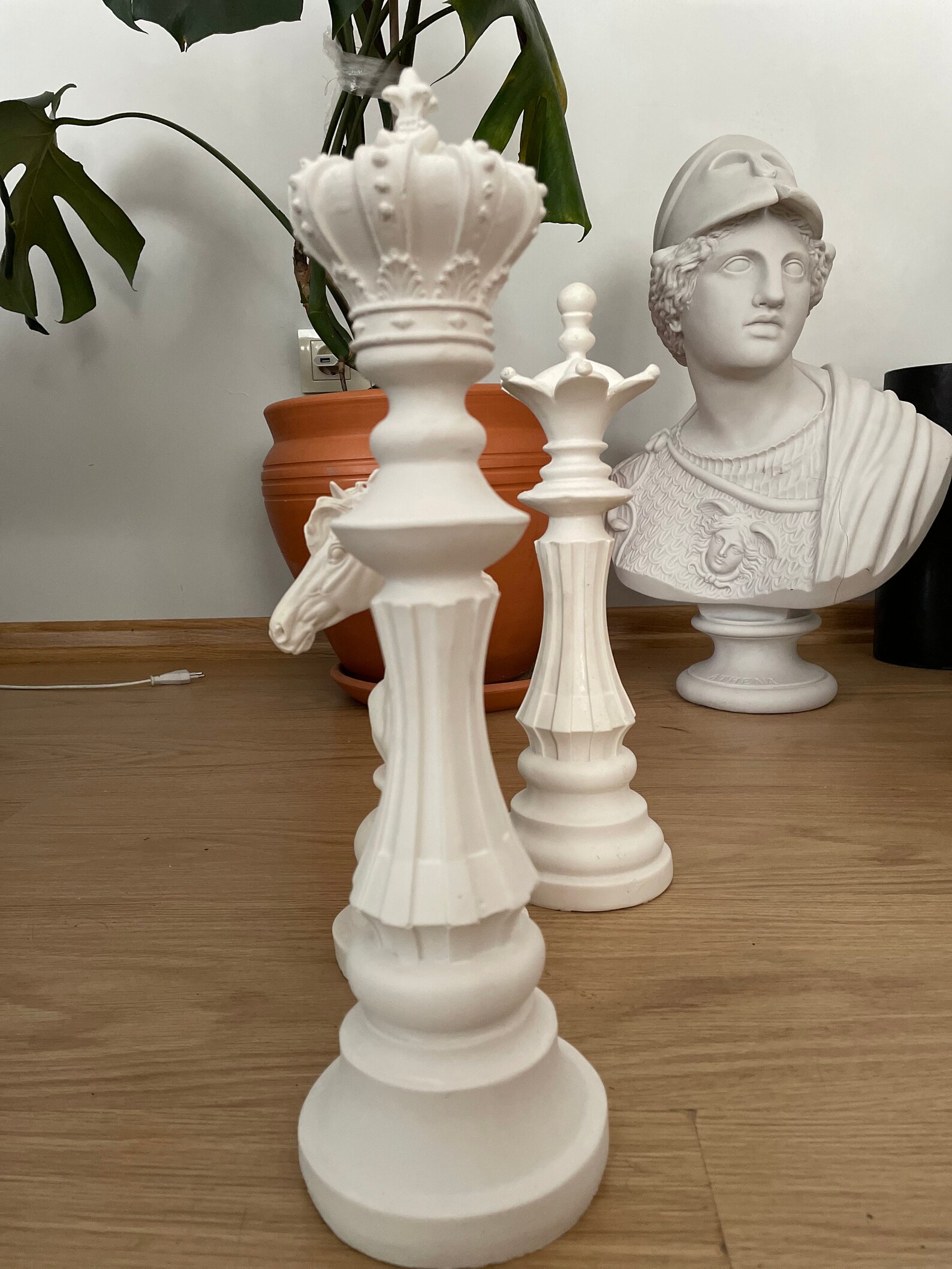 Large Chess Team Statues3 Piece Chess Sculpture151013 | Etsy