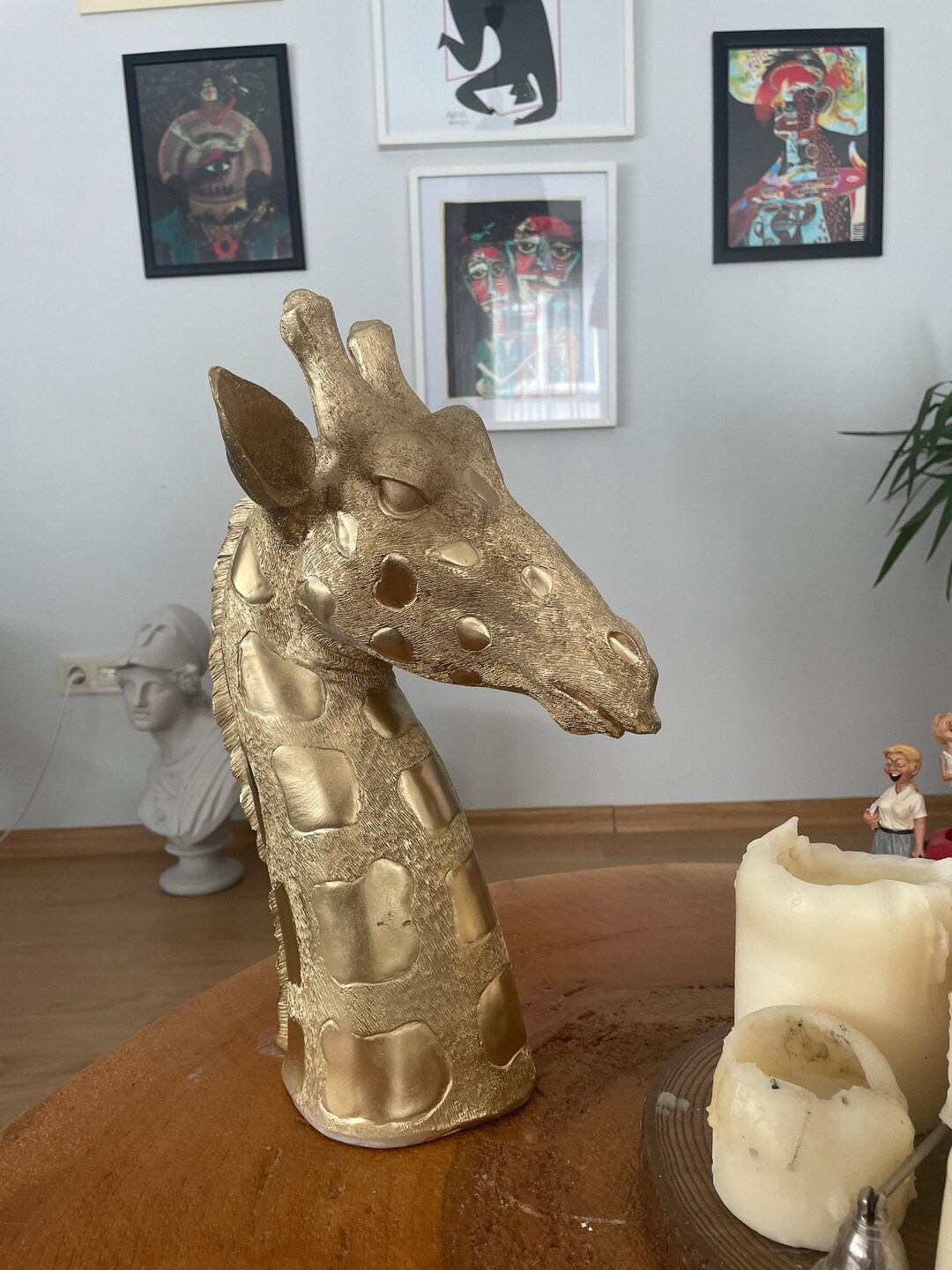 Large Giraffe Statue Sculpture,gold Giraffe Sculpture ,16 Inches ,41 Cm