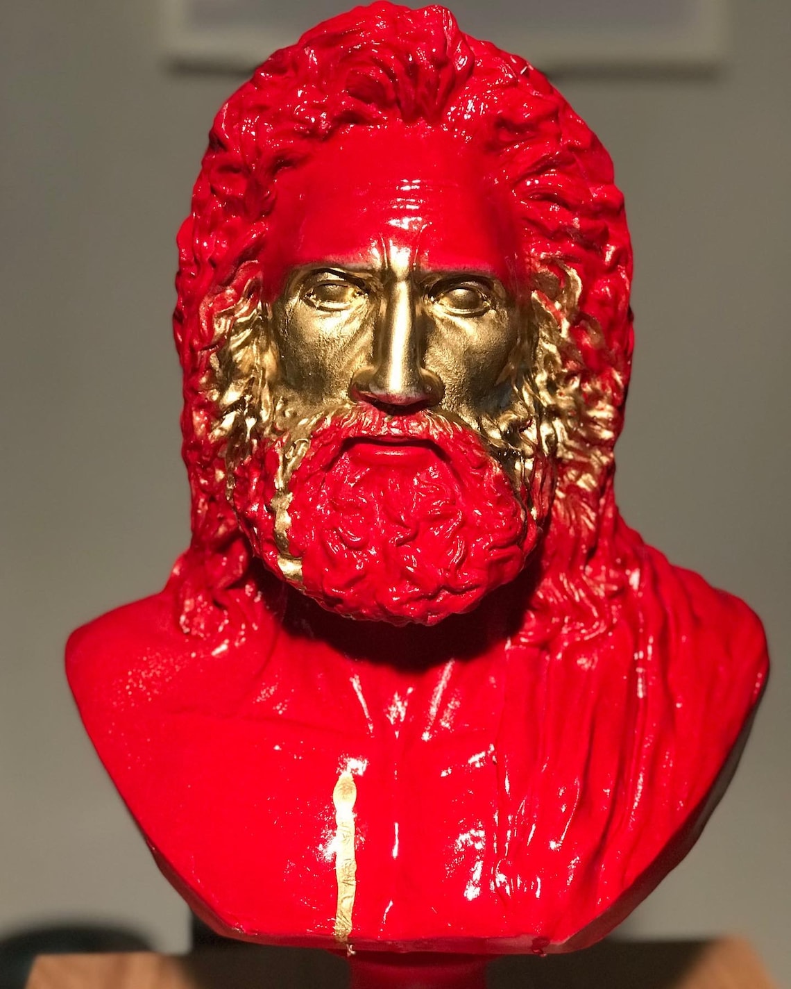 Large Zeus 14 Inches Sculpture Statue Zeus Bust Statue Bust Etsy