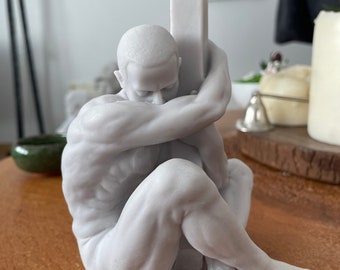 Man Sculpture 5 Inches , Statue of Balance,5 Inches  Statue,  White Sculpture  , Home Decor,Housewarming Gifts