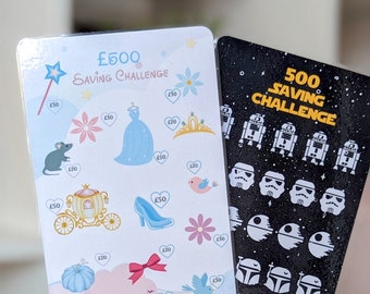 500 pounds Money Saving Challenge / Fairytale And Galaxy Themed Saving Trackers
