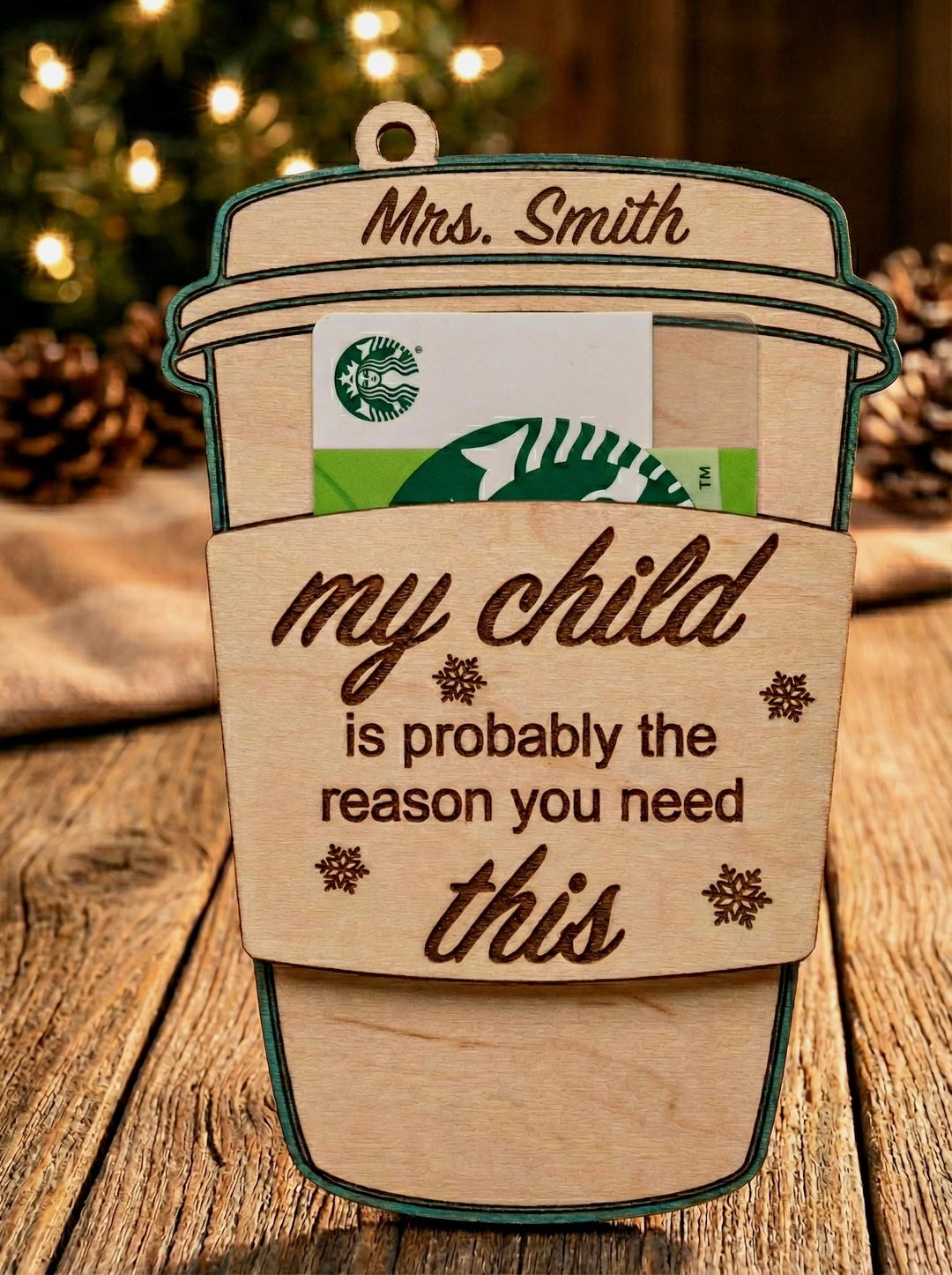 Gift Card Holder Digital Download | Laser Cut Teacher Coffee Quote ...