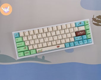 116 Piece Cherry Profile PBT Subdye Glacier Freeze KeyCap Set